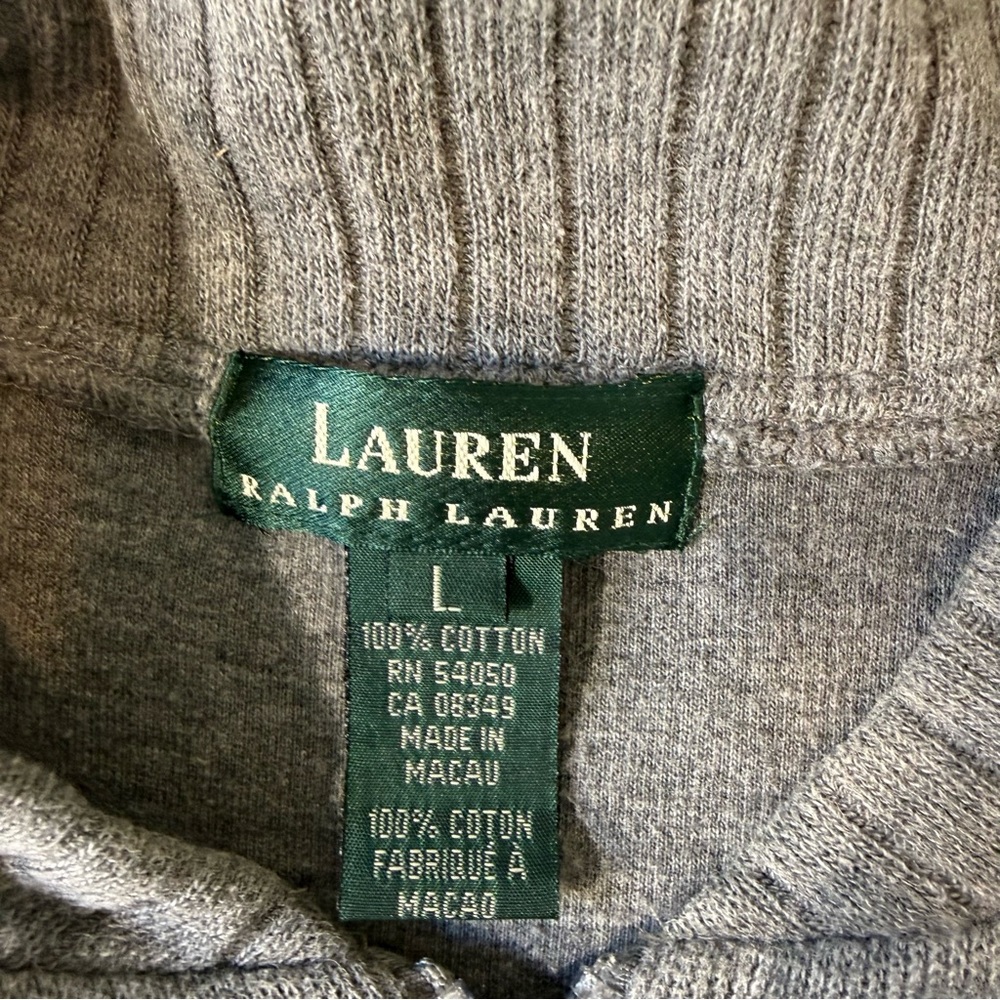 Lauren Ralph Lauren‎ Full Zip Sweater Vest Gray Cotton Mens Large - Picture 2 of 6